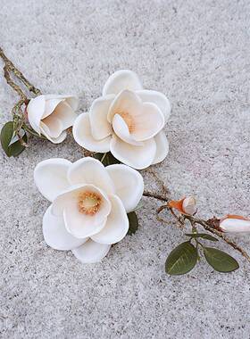 玉兰3头秋色莲心仿真花假花家居