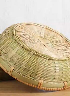 滑口藤锁边竹篮三件套竹编制品