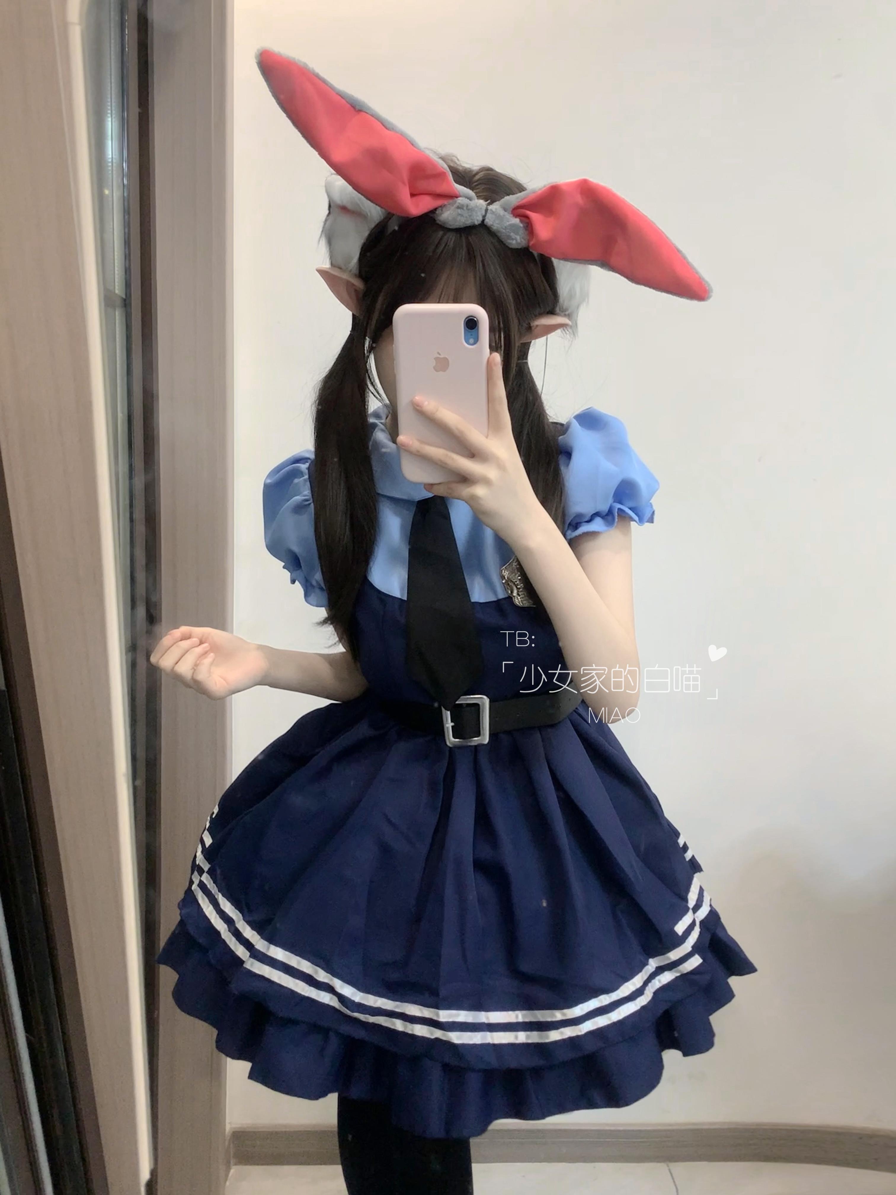 兔子警官cos万圣节服装可爱萌系cosplay朱迪漫展情侣装女仆连衣裙 - 图3