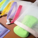 Мыло ручной работы из пены, очищающее молочко для умывания для лица, сетчатая сумка