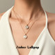 Amber Loli Letter Necklace Women's Style Clavicle Chain