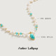 Amber Loli Amazonite Pearl Necklace