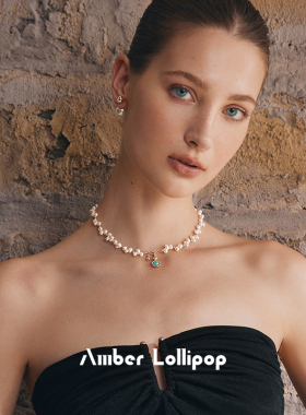 安铂洛利珍珠天河石吊坠项链女