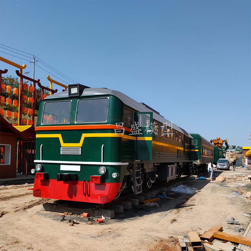 复古蒸汽火车头大型仿真火车头铁艺模型博物馆展览火车模型定制