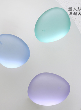 新中式磨砂水琉璃鹅卵石创意香插蓝色绿色家居桌面摆件