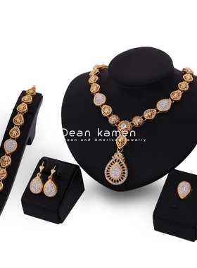 项链4件套Fashion women Jewelry Four-piece necklaces earrings