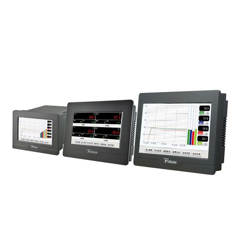 。厦门宇电AI-35028 二路5寸触摸操作记录型智能温控器/调节器 - 图0