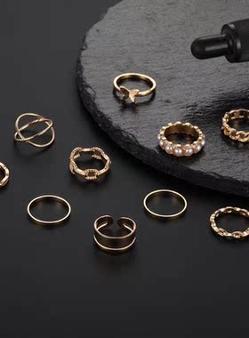 Hot selling joint accessories pearl fashion Knuckle Ring Set