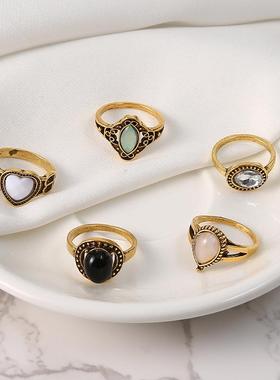 new rhinestones joint ring Retro fashion knuckle rings set
