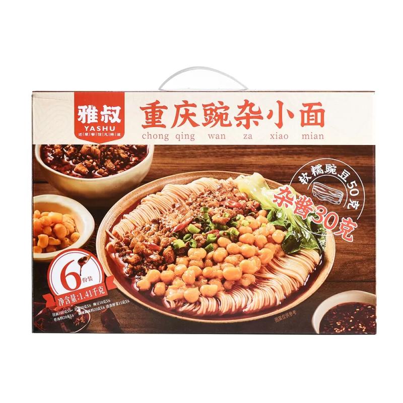 盒马X代购雅叔重庆碗杂小面1.41kg(6份)夜宵速食川味杂酱面方便面 - 图3