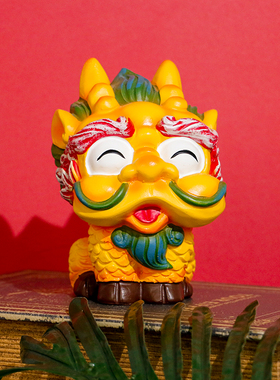 狮三百®麒麟原创动物可爱卡通客厅摆件床头摆放创意桌面祝福中式