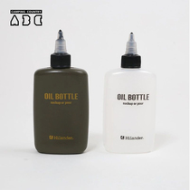 Japan Hilander Outdoor Camping Oil storage bottle 118ml white olive green HCA036A
