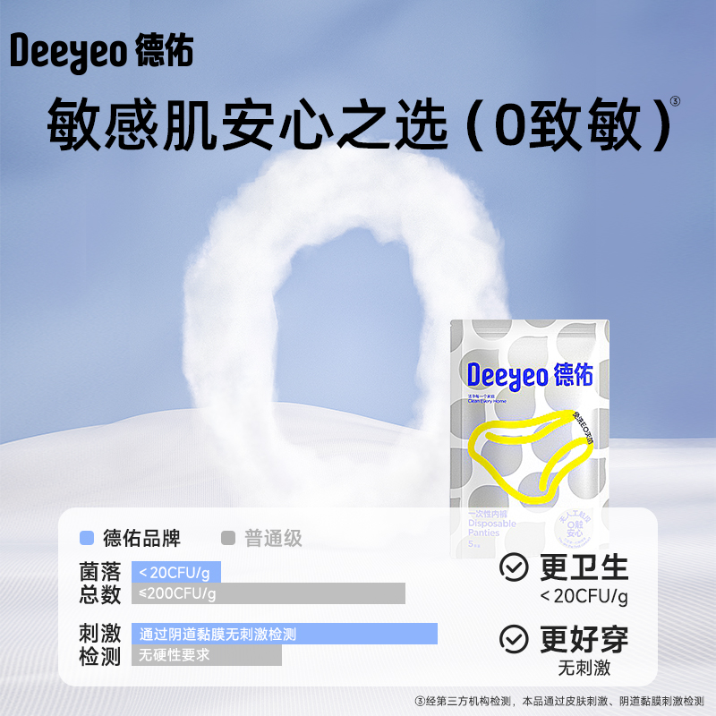 德佑一次性内裤女款月子产妇孕妇灭菌旅游日抛内裤大码次抛短裤