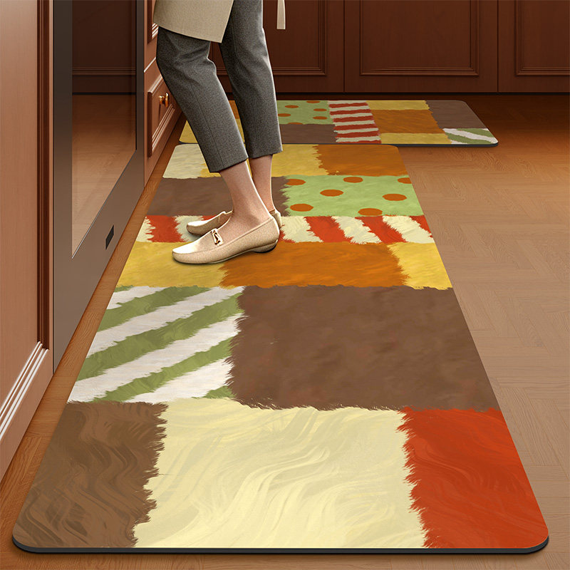 美式多巴胺厨房地垫防滑防油可擦免洗硅藻泥吸水吸油厨房专用地毯,淘宝优惠券,粉丝福利购,淘宝优惠卷