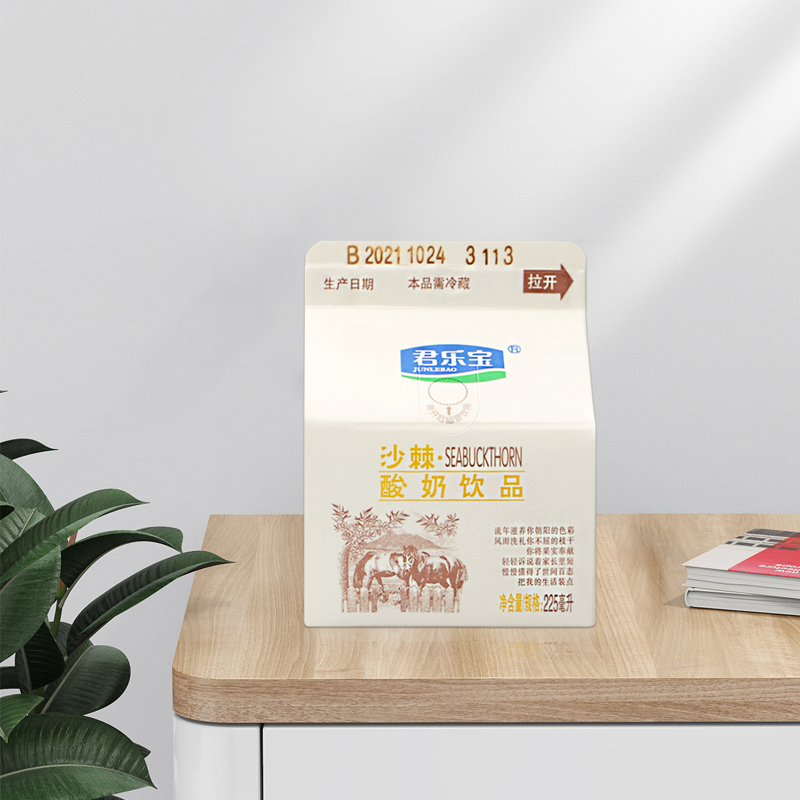 君乐宝莱茜黄桃蓝莓黄桃200g*10盒+君乐宝沙棘225ml*10组合装酸奶