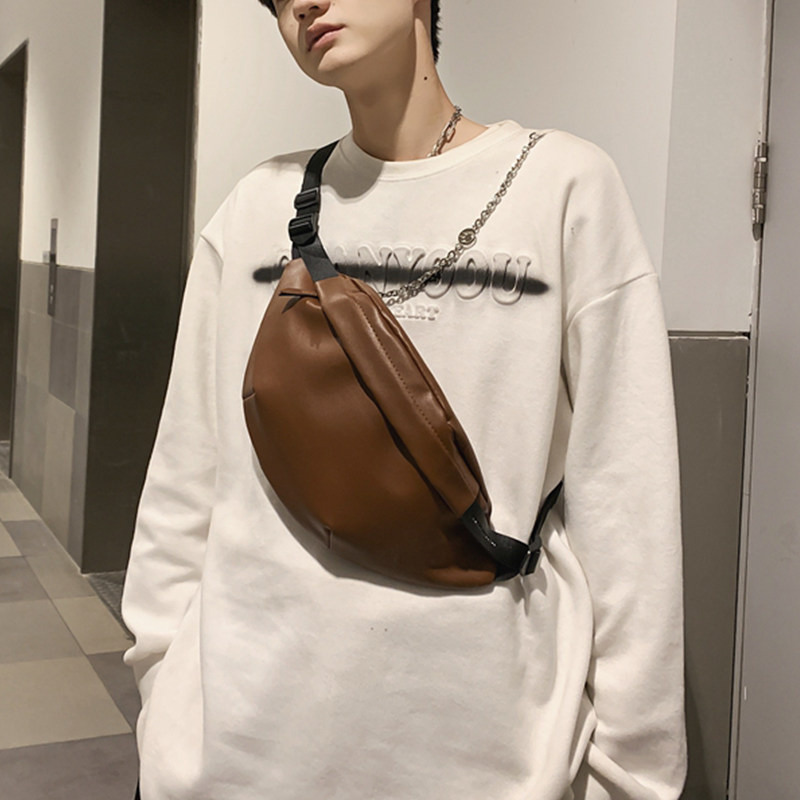 日系时尚休闲斜挎包男潮流新款腰包女纯色百搭运动胸包高级感女包,淘宝优惠券,粉丝福利购,淘宝优惠卷