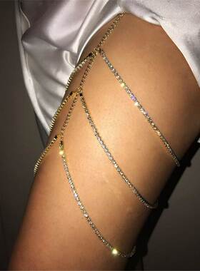 女腿链身体链 leg body thigh chain women цепь тела