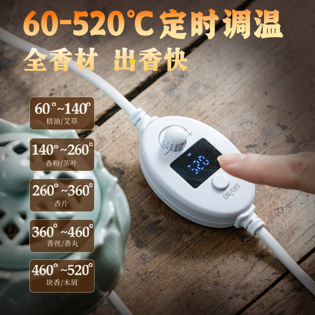 Taiwan temperature control chip electronic aromatherapy stove with regular temperature adjustment
