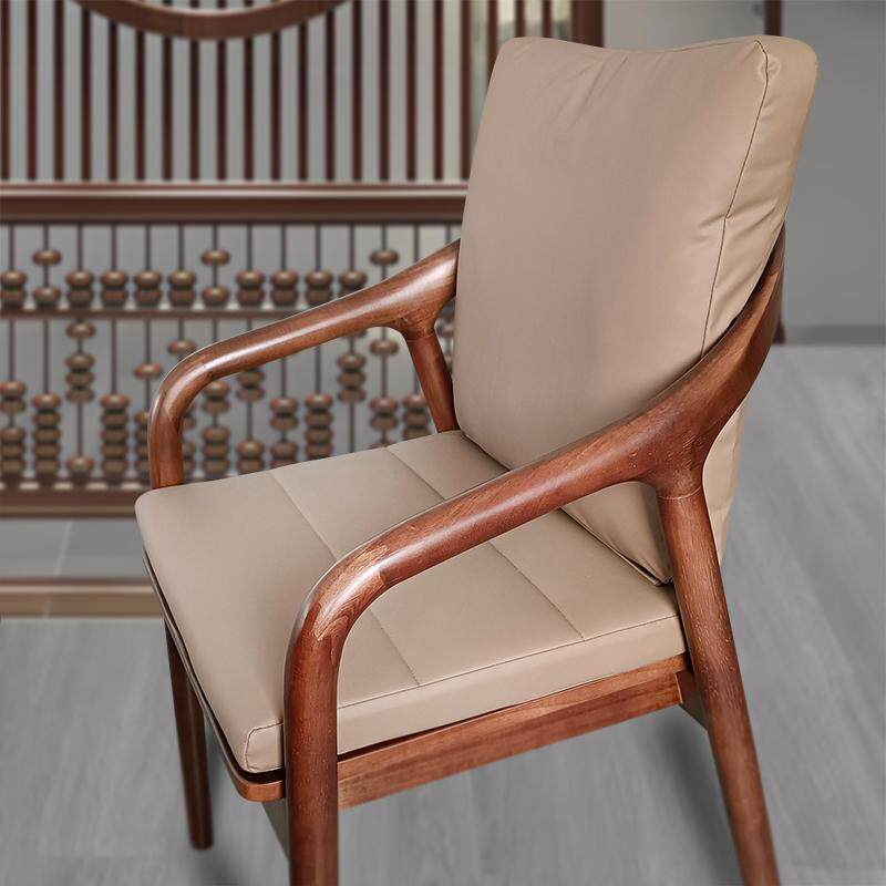 舒美特椅子坐垫总统椅实木座垫现代简约广岛椅学士椅坐垫靠背一体