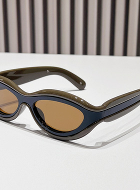 日本george melis个性拼色复古太阳镜欧美酷男女高级户外墨镜防