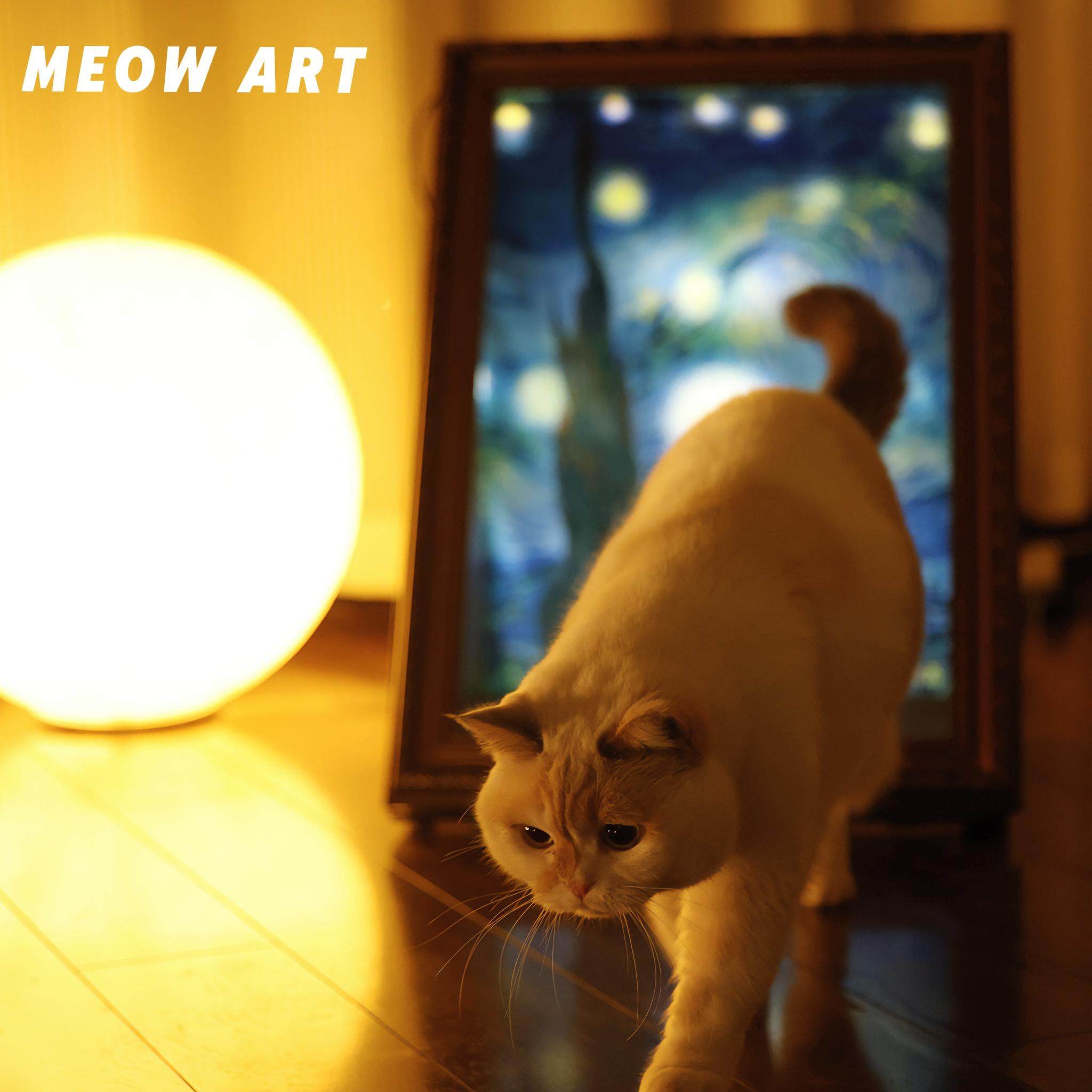 【小红书同款】Meow Art星空限定油画猫窝猫抓板灯画送礼礼物,淘宝优惠券,粉丝福利购,淘宝优惠卷