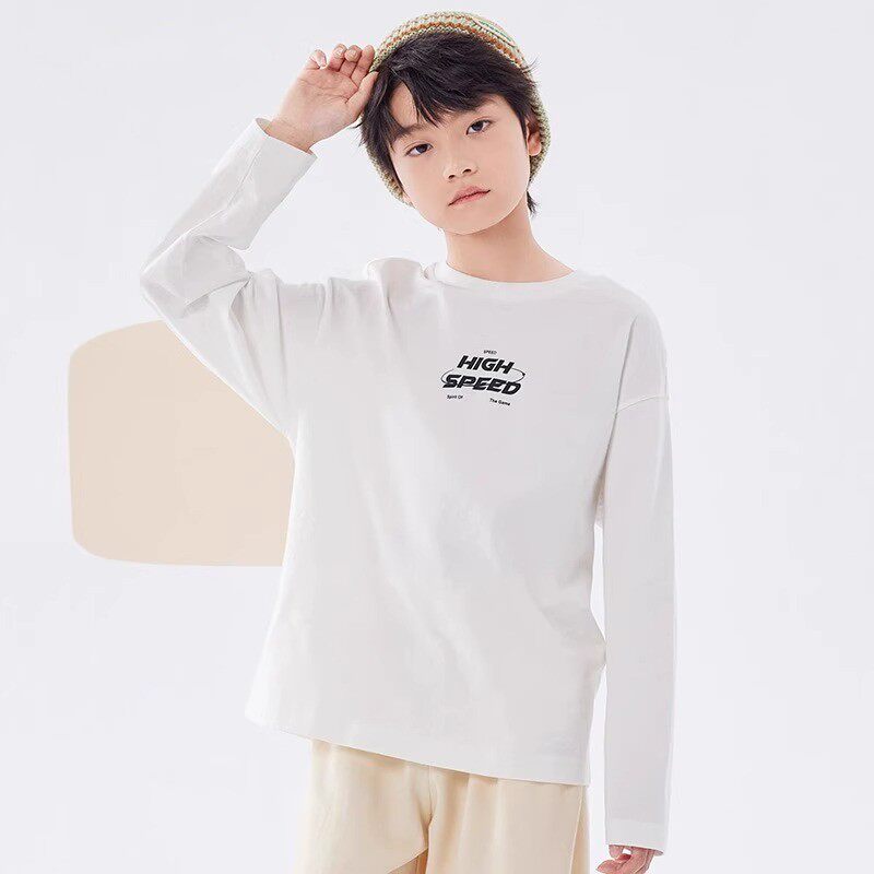 2025新款白雪巴拉男童长袖t恤春秋装儿童上衣童装卫衣打底衫