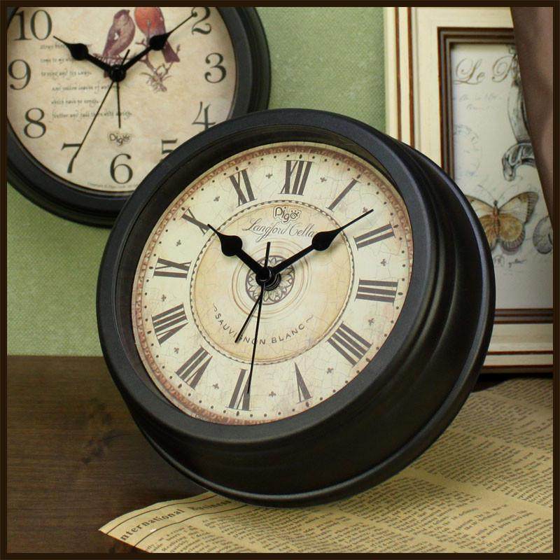 美式桌面时钟摆件客厅家用小型座钟厨房迷你挂钟创意复古闹钟台钟,淘宝优惠券,粉丝福利购,淘宝优惠卷