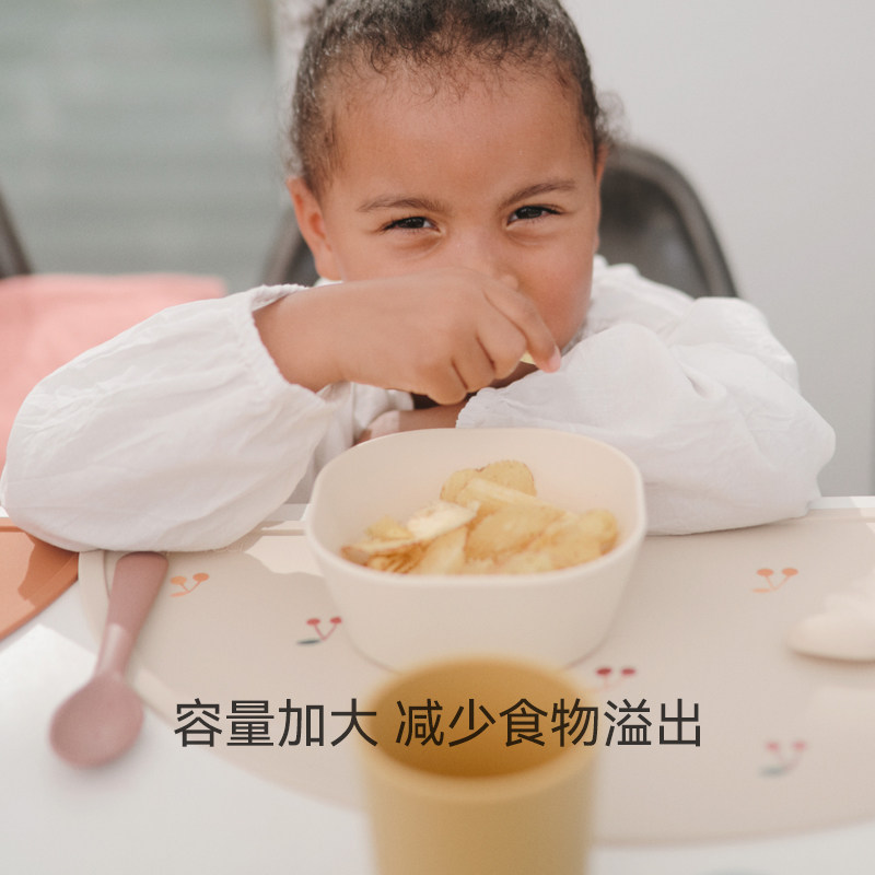 mushie儿童宝宝餐碗方形圆形PP材质婴儿餐具  两个装,淘宝优惠券,粉丝福利购,淘宝优惠卷