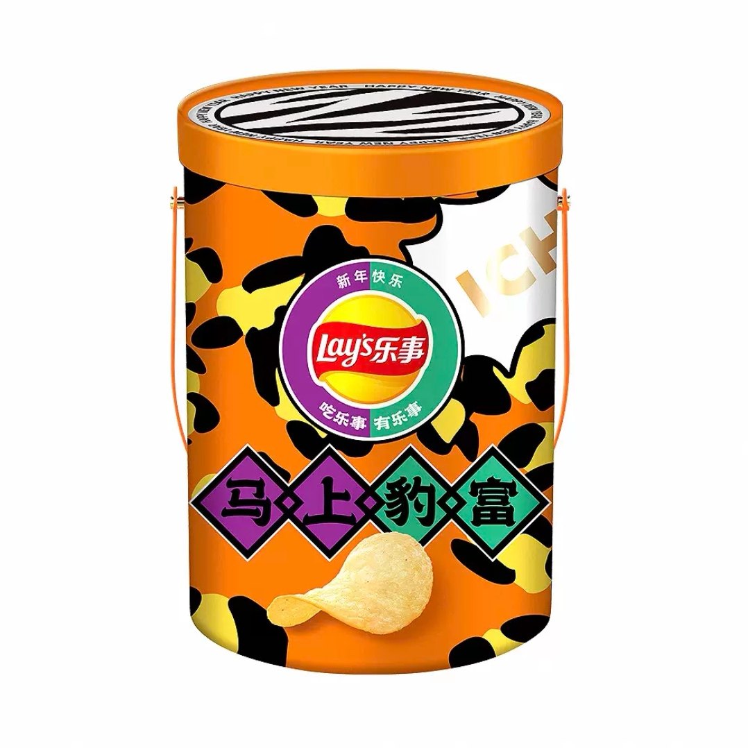盒马乐事马上豹富桶乐事薯片9包组合装马上暴富新年送礼礼盒年货,淘宝优惠券,粉丝福利购,淘宝优惠卷