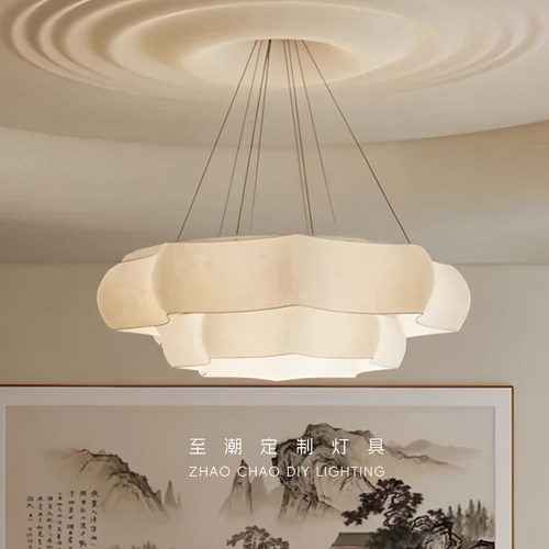 新中式禅意吊灯复古中古风客厅餐厅包厢复古中国风宋代美学卧室灯 - 图1
