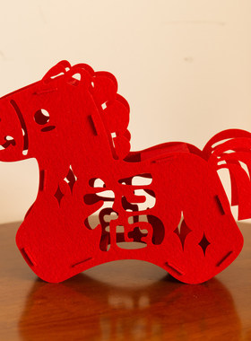 2026马年新年布艺桌面装饰摆件