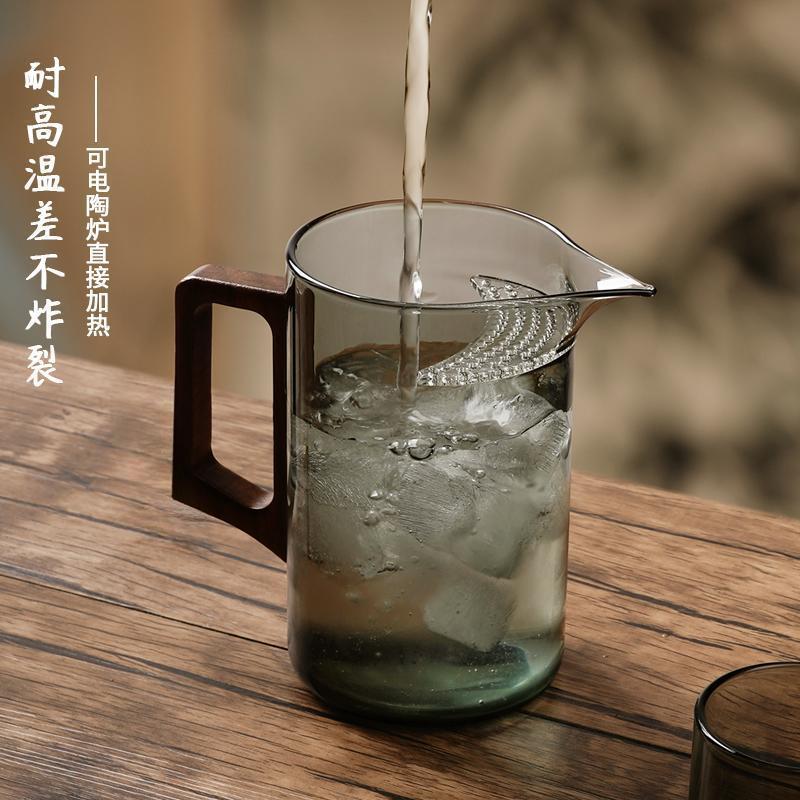 耐高温茶水分离公道杯新款茶漏一体月牙公杯过滤绿茶杯家用泡茶壶