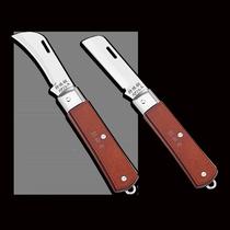 Electrician wood handle folding non-insulated straight electric blade bending edge multifunction special electrician knife steel exfoliating knife cable laminated wire