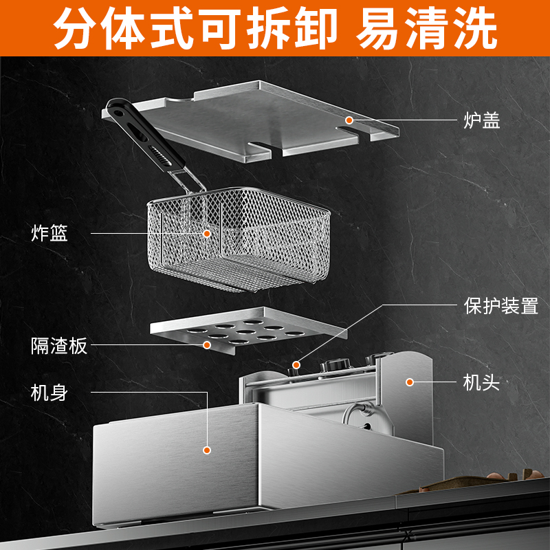 商用油炸锅大容量电炸炉家用薯条定时炸油条炸串锅单缸双缸电炸机-图2