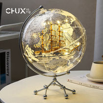 Chu Elephant High-end Light Extravagant Transparent Sailing Globe office Book room desk bookcase Xuanguan Living room Wine Cabinet Decoration