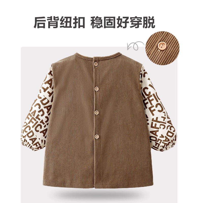Baby boy eating smock autumn and winter outer wear children's bib