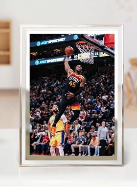 米切尔NBA篮球明星水晶玻璃相框
