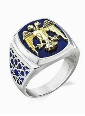 Fashion Multi Pattern Letter Ring for Men's Retro Ring 指环