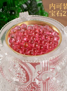 速发高档 五神财品宝瓶古法琉璃八吉祥供瓶用神五路姓黄财神宝瓶