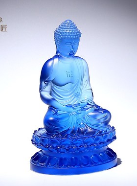 速发琉璃药师佛七佛像释迦牟奉佛桌供尼镇宅请供用佛像摆件