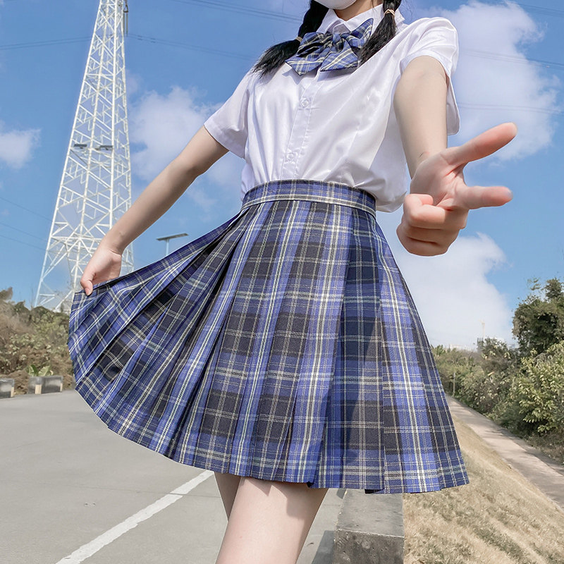 自在纯衣jk制服春夏衬衫收腰短裙 自在纯衣半身裙