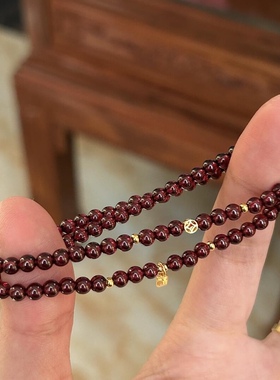 999足金福字牌手链黄金女转运珠纯金本命年手串送女友情人节礼物