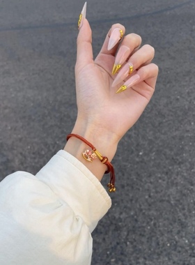 正品新款黄金足金999小木马摇摇马手链 送女友老婆七夕情人节礼物