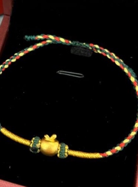 新款黄金吊坠999足金苹果手链圣诞平安夜礼物送女友老婆节日礼物