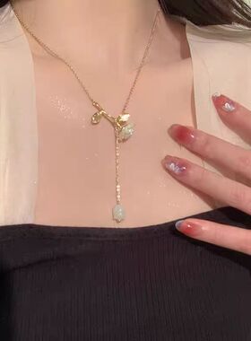 复古浪漫精致仙气贝壳玫瑰花项链