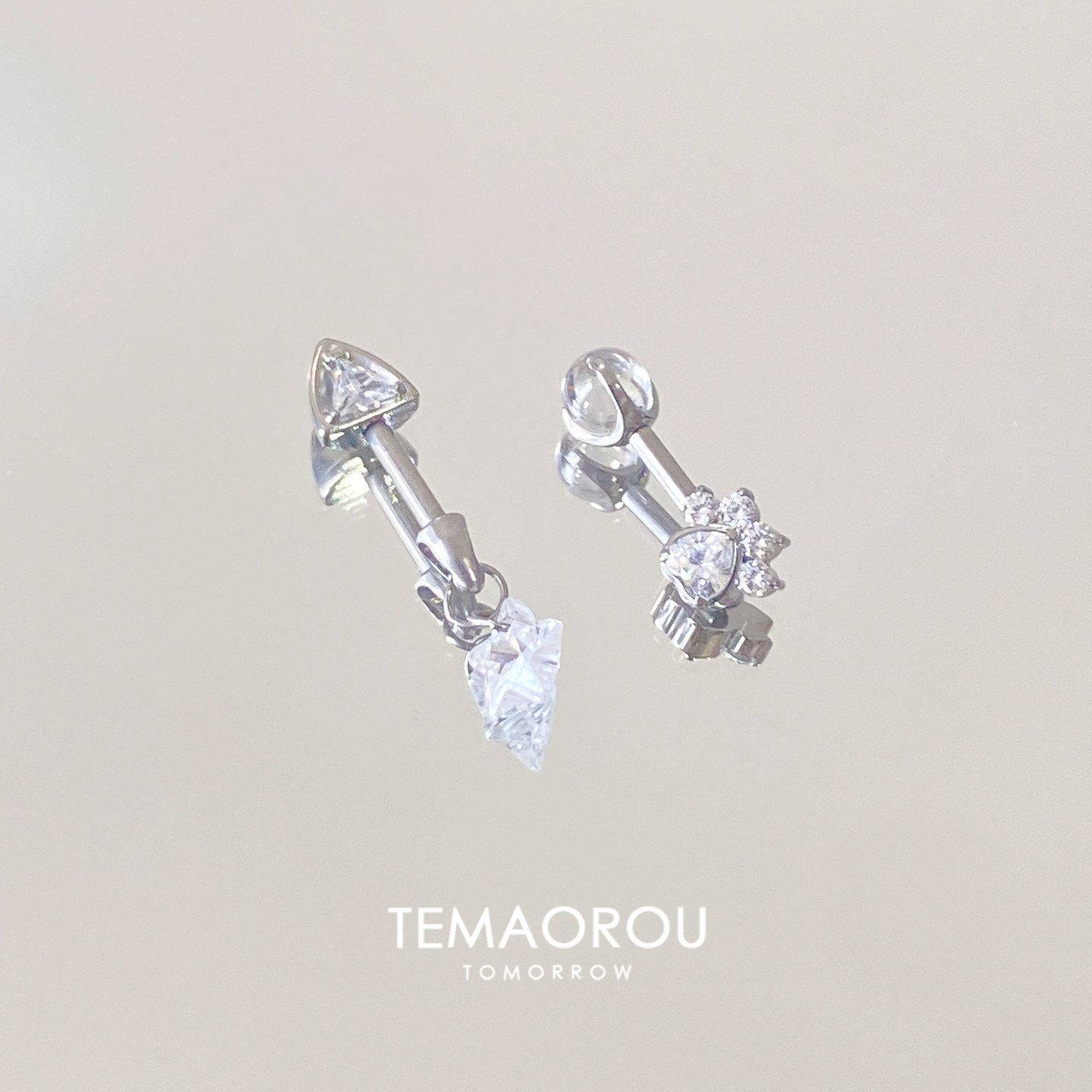 可拆卸猫爪双恶魔钉耳钉女外螺旋五角星养耳洞耳环耳骨耳蜗钉耳饰,淘宝优惠券,粉丝福利购,淘宝优惠卷