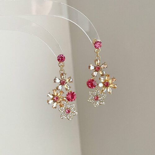 Vintage古着 Flowing light butterfly dance耳钉 耳夹 耳饰 - 图1