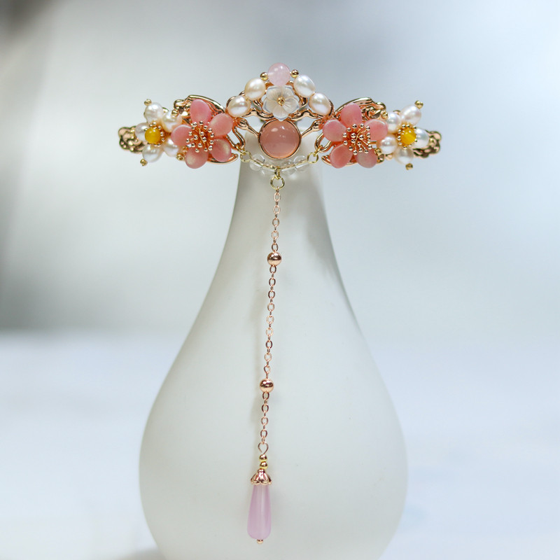 风晚林原创古风仙女儿童汉服配饰发冠流苏多用眉心坠桃李若梦,淘宝优惠券,粉丝福利购,淘宝优惠卷