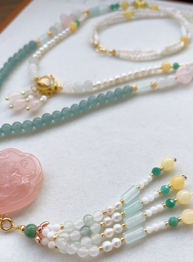 风晚林原创手工古风饰品明制汉服旗袍搭配长背云流苏璎珞配饰