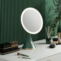 High definition make-up mirror desktop LED light Home Small student Dormitory Desktop Shine with lamp Beauty cosmetic mirror Sub